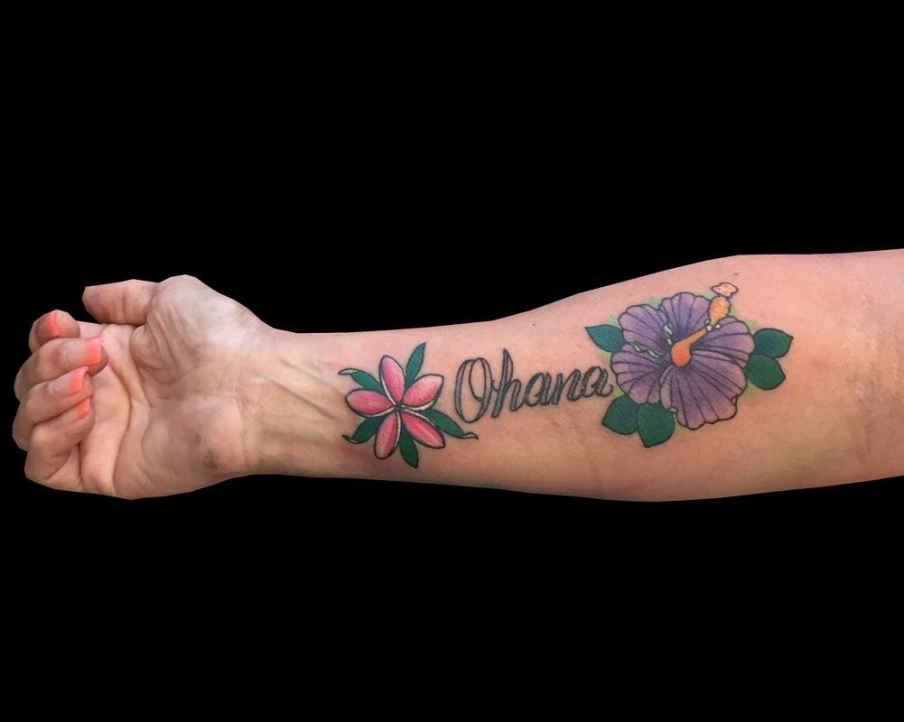 Ohana flowers by Trevor Kennedy: TattooNOW
