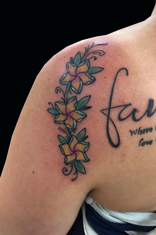 Plumeria by Adam Considine: TattooNOW Plumeria by Adam Considine: TattooNOW