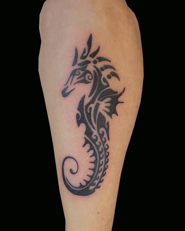 Polynesian Seahorse by Trevor Kennedy: TattooNOW