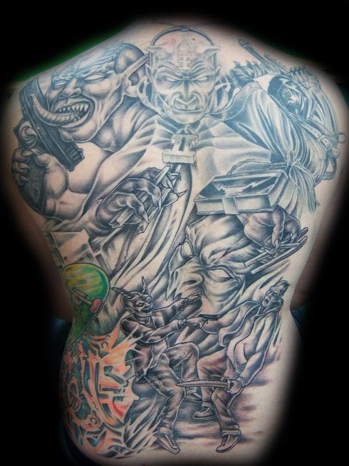 Tattoos - Evil Back Piece - 26200