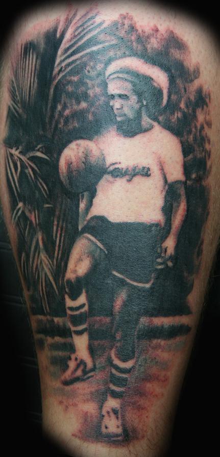 Stevie Monie - Bob Marley Playing Soccer Tattoo