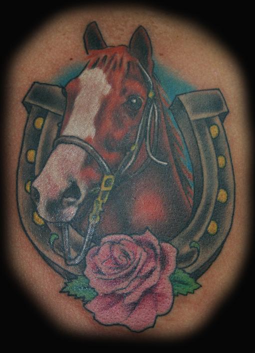 Tattoos - Rose the Red Horse  - 30897