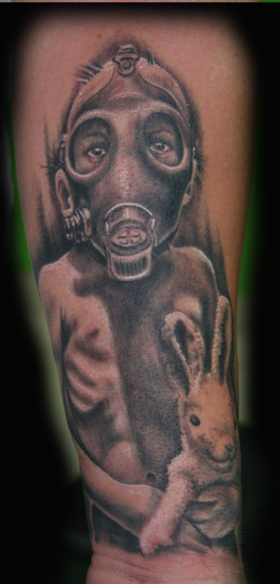 Tattoos - Kid in Gas Mask - 32811