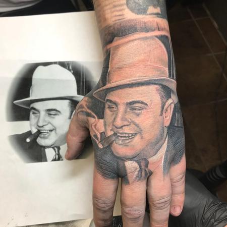 Tattoos - Al Capone Hand Tattoo - 137482