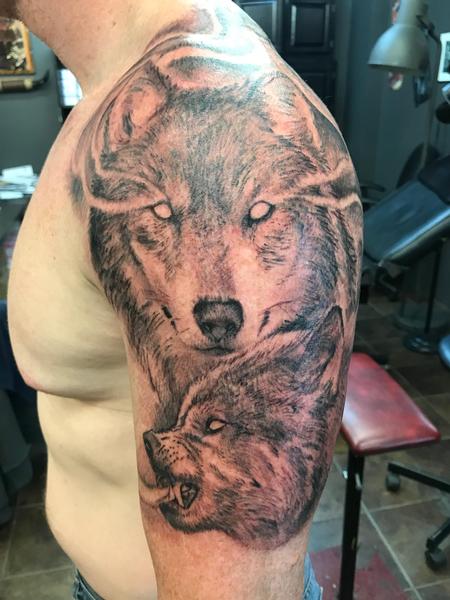 Tattoos - Odin’s Wolves Tattoo - 137488