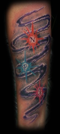 Stevie Monie - Galaxy and stars tattoo