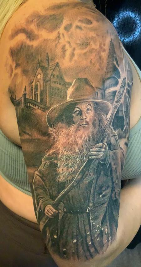 Tattoos - Lord of the Rings Gandolf Tattoo by @steviemonietattoos  - 148403