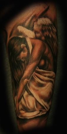 Tattoos - Praying angel tattoo - 34773