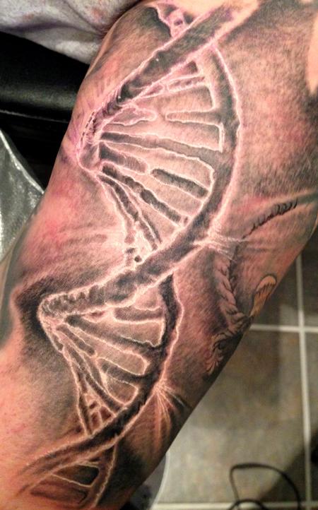 Tattoos - Microscopic DNA Tattoo  - 80880