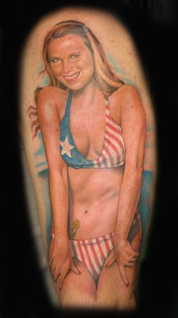 Tattoos - American Pin Up Tattoo - 41972