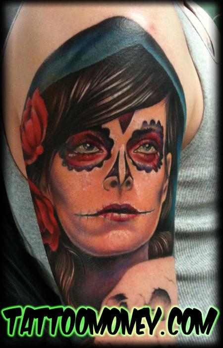 Tattoos - Day of The Dead Girl Tattoo - 61447