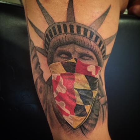 Stevie Monie - Maryland Statue of Liberty Tattoo