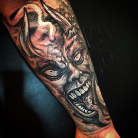 Tattoos - Evil Demon Cover Up Tattoo - 104524