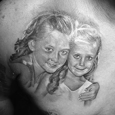 Tattoos - Black and Grey Portrait Tattoo - 108668