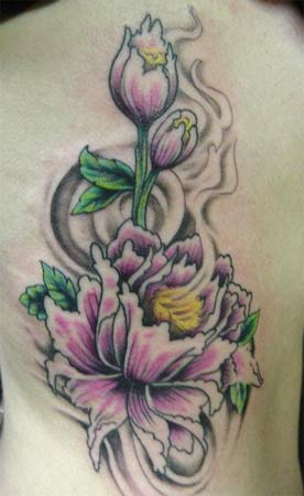 Tattoos - Pink flowers - 20951