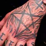 Tattoos - Baphomet Pentagram Hand Tattoo By Tattoomoney creator  - 144137