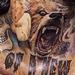 Tattoos - David Correy's Grizzly Bear throat tattoo - 91650