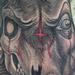 Tattoos - Evil decaying goat skull hand tattoo - 79261