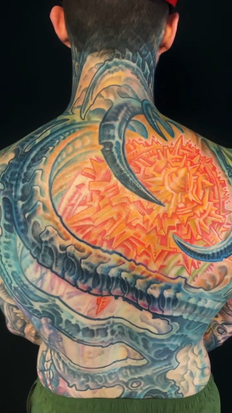 Biomech Back Piece by Don McDonald: TattooNOW
