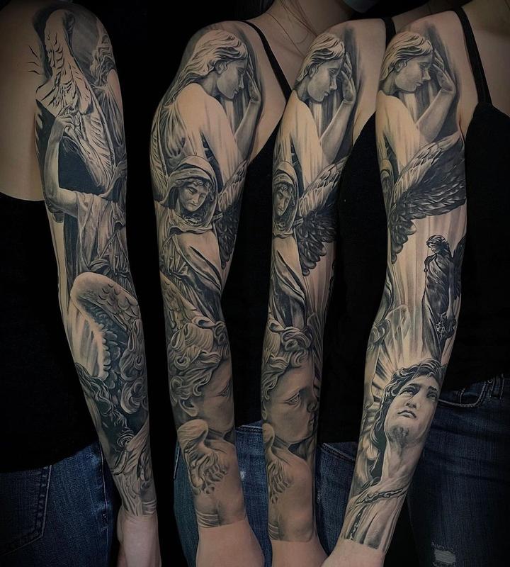 Guardian Angel Sleeve by Kari Barba: TattooNOW