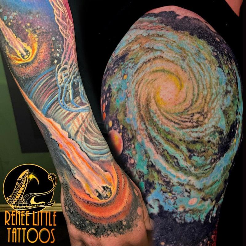 45 Galaxy Tattoos For Out of World Experience