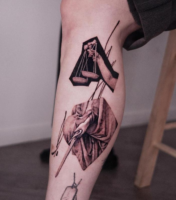 Justice Collage Tattoo by Who is Ryu: TattooNOW