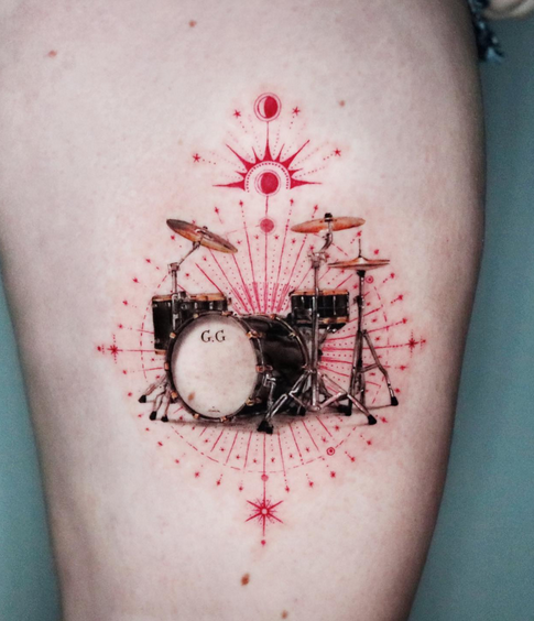 251 Drum Set Tattoos Photos and Premium High Res Pictures  Getty Images