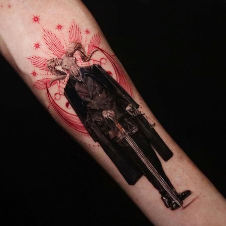 Tattoos - Ram Skull Gentleman - 144230