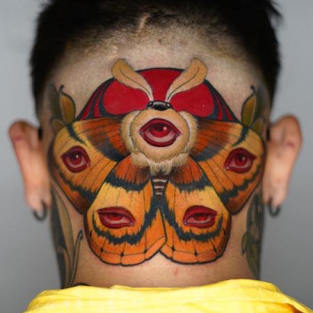 Tattoos - Psychic Moth Neotraditional Tattoo - 144140