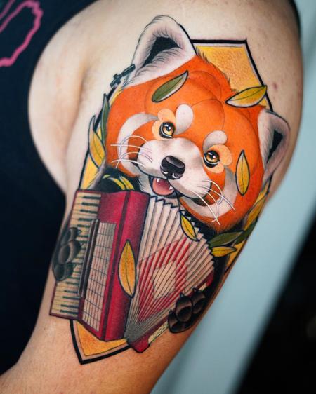 Tattoos - Accordion Red Panda - 143614