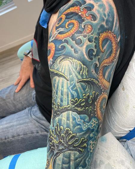 Tattoos - Underwater Biomech Sleeve - 144741