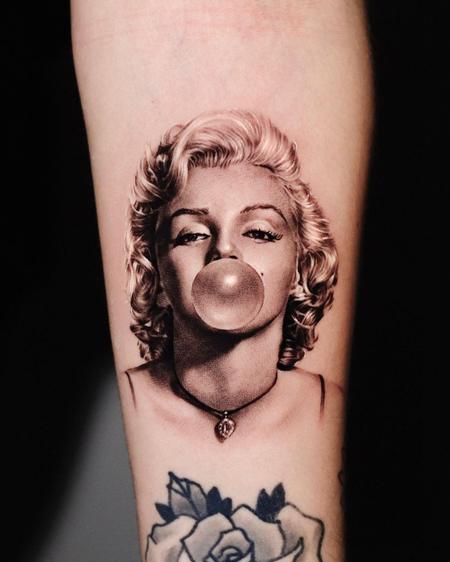 Han Ju Kim Gody_Tattoo - Marilyn Monroe Portrait