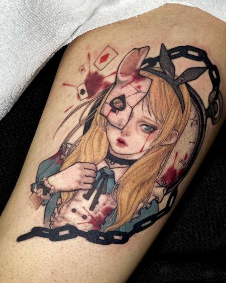 NEONDRUGART - Alice in Wonderland Tattoo