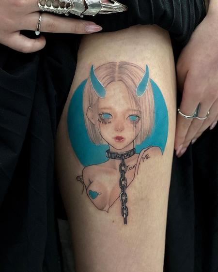 Tattoos - Blue Demon Girl - 143593