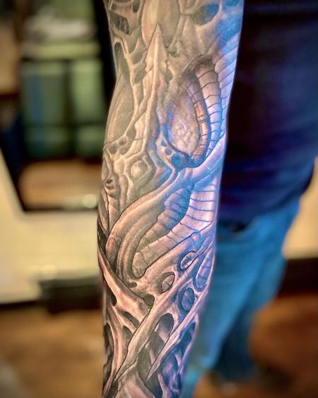 Tony Urbank - Biomech Sleeve Tattoo