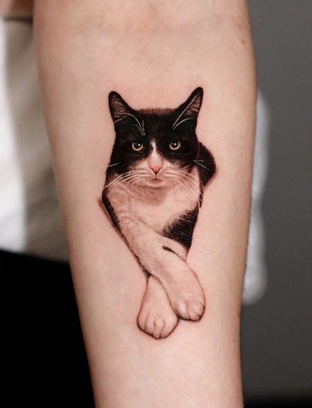 Tattoos - Realistic Cat - 144327