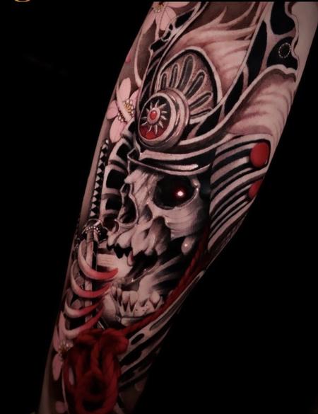Samauri Skeleton Tattoo Design Thumbnail