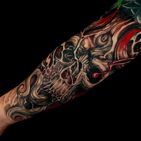 Evil Abstract Skull Tattoo Design Thumbnail