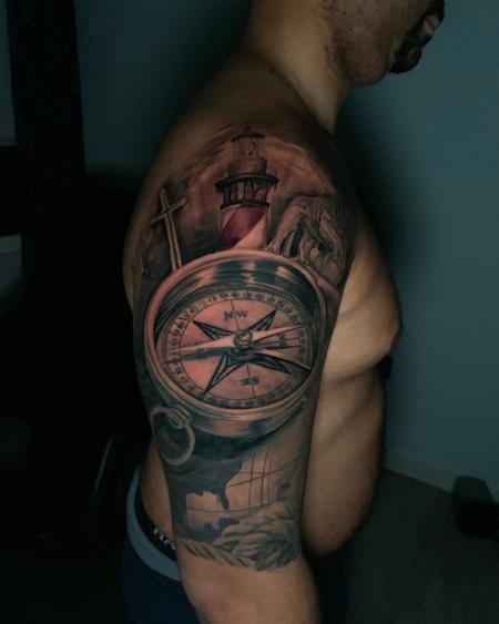 Tattoos - Compass Half-Sleeve - 144333