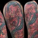 Tattoos - Red Biomechanical Sleeve - 143747