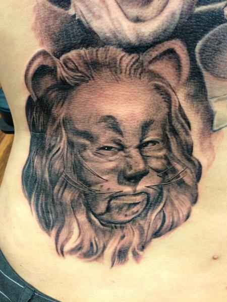 Tattoos - cowardly lion portrait - 80102