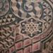 Tattoos - black and grey sacred geometry backpiece - 93713