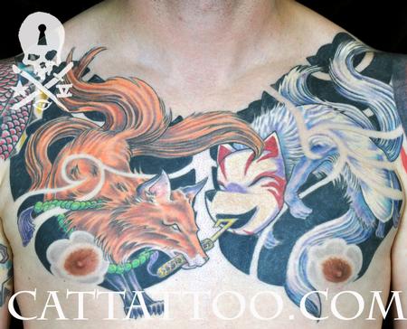 Tattoos - Kitsune Foxes - 115189