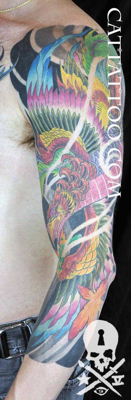 Tattoos - Japanese Phoenix Sleeve - 115187