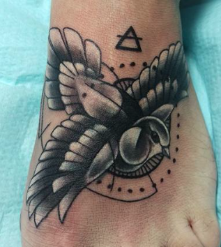 Black and Gray Dove, Cover up by Laura Frego: TattooNOW