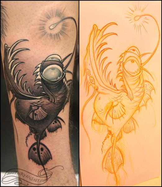 Angler Fish by Oleg Turyanskiy: TattooNOW