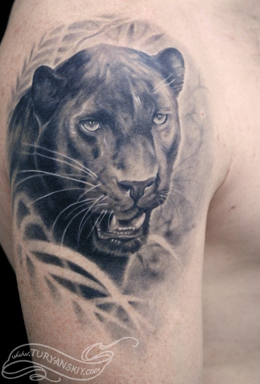Black Leopard By Oleg Turyanskiy Tattoonow