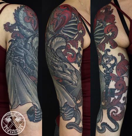 Tattoos - Dragon and Key tattoo - 122586