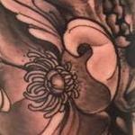 Tattoos - Bear skull and dog rose flower - 114610