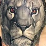 Tattoos - Lion and Savannah sunset - 112090